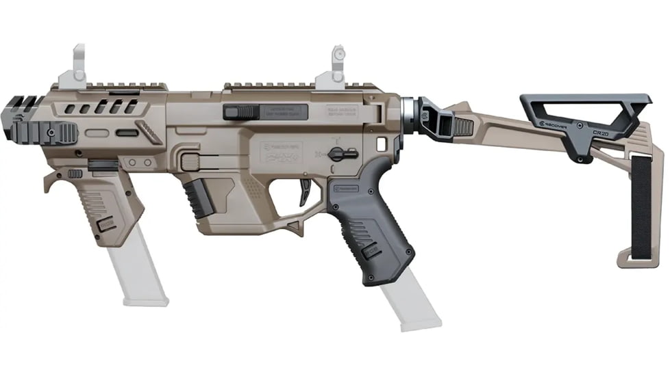 Recover Tactical P-IXMG PG9 SR20 Metal Front Guard Folding Brace, FDE, 0, PIXPMG-FBR-02