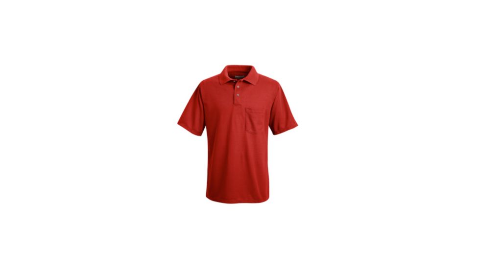 Red Kap Performance Knit Polyester Solid Shirt, Men, Red, SSXXL SK02RDSSXXL