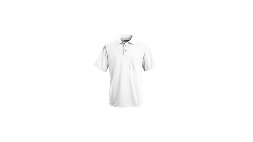 Red Kap Performance Knit Polyester Solid Shirt, Men, White, SSXXL SK02WHSSXXL