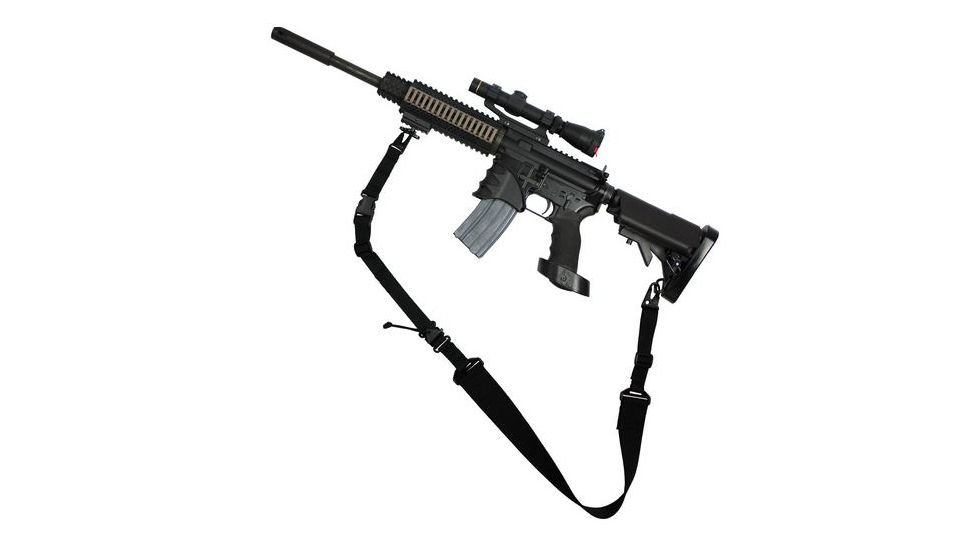 Red Rock Outdoor Gear D1 - 2-Point Rapid Fit Tactical Sling, Black, 37-003BLK