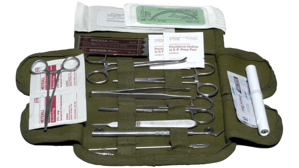 Red Rock Outdoor Gear Stainless Steel Surgical Set, Olive Drab, FA80122OD
