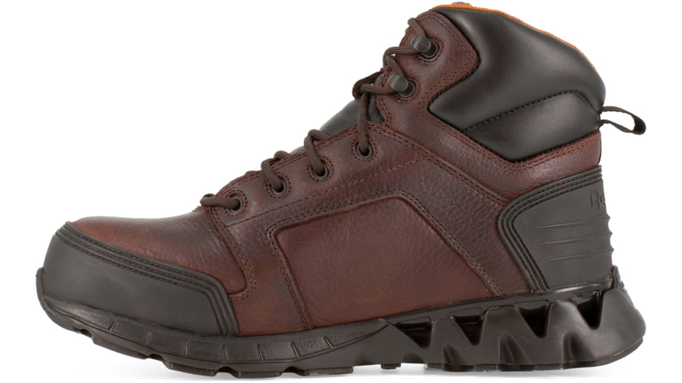 Reebok Mens ZigKick Work Athletic Hiker Boots w/ Flex-Met Internal Metatarsal Guard, Dark Brown, 15, RB7605-DARKBROWN-15-MENS-M