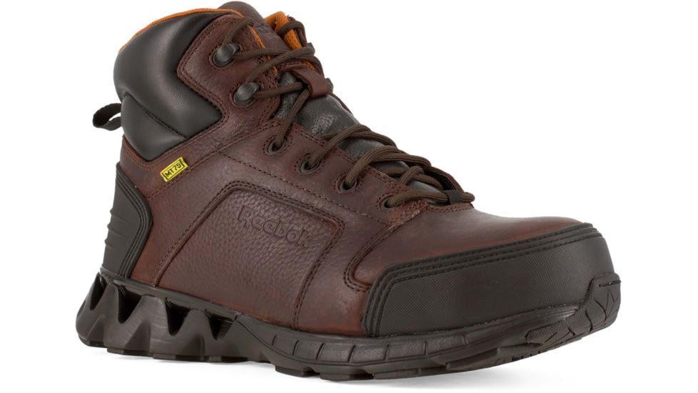 Reebok Mens ZigKick Work Athletic Hiker Boots w/ Flex-Met Internal Metatarsal Guard, Dark Brown, 15, RB7605-DARKBROWN-15-MENS-M