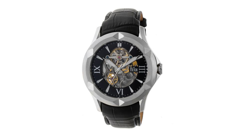 Reign Dantes Automatic Skeleton Dial Watch, Black/Black REIRN4704