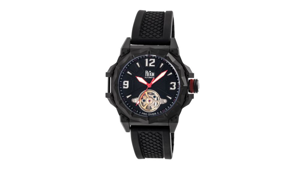 Reign RN1408 Hapsburg Mens Watch, Black Case, Black Face REIRN1408