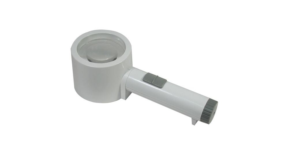 Reizen LED Illuminated Stand Magnifier Loupe - 4X, Gray R6951