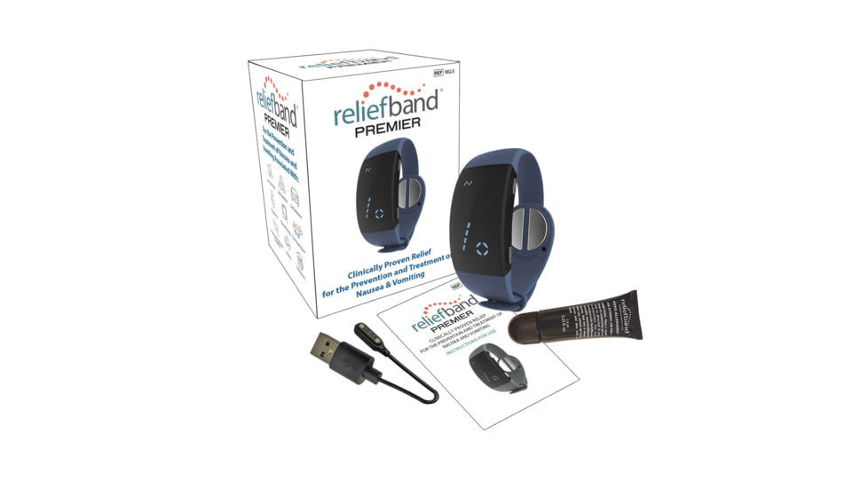 Reliefband Technologies Anti-Nausea and Vomiting Premier Band, Slate Blue, RBBLUE