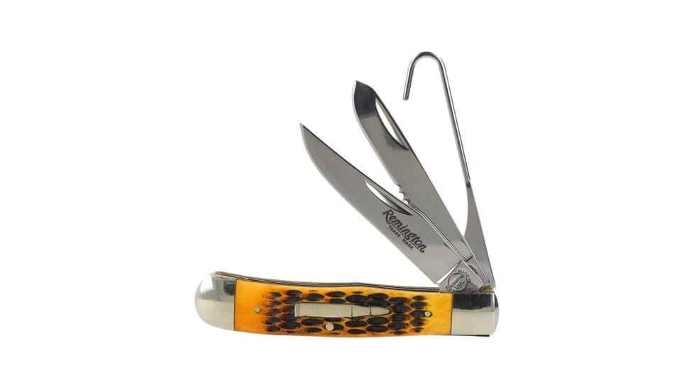 Remington Cutlery 2024 The Waterfowler Bullet Folding Knife, Blade Folding, Jigged Bone, R15696