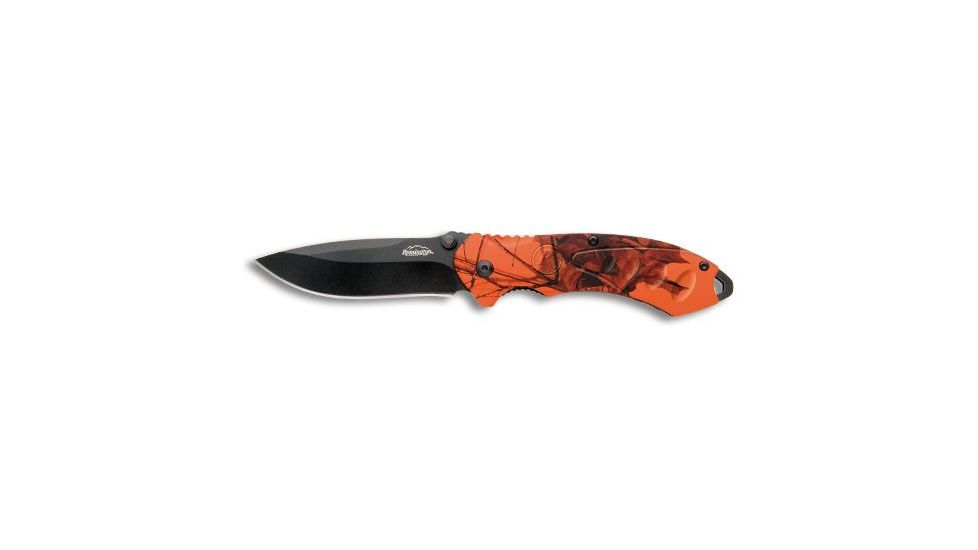 Remington Sportsman Series F.A.S.T. 2.0 Large Folding Knives, 3.62 in Blade Length, Mossy Oak Blaze Aluminum Handle R11619