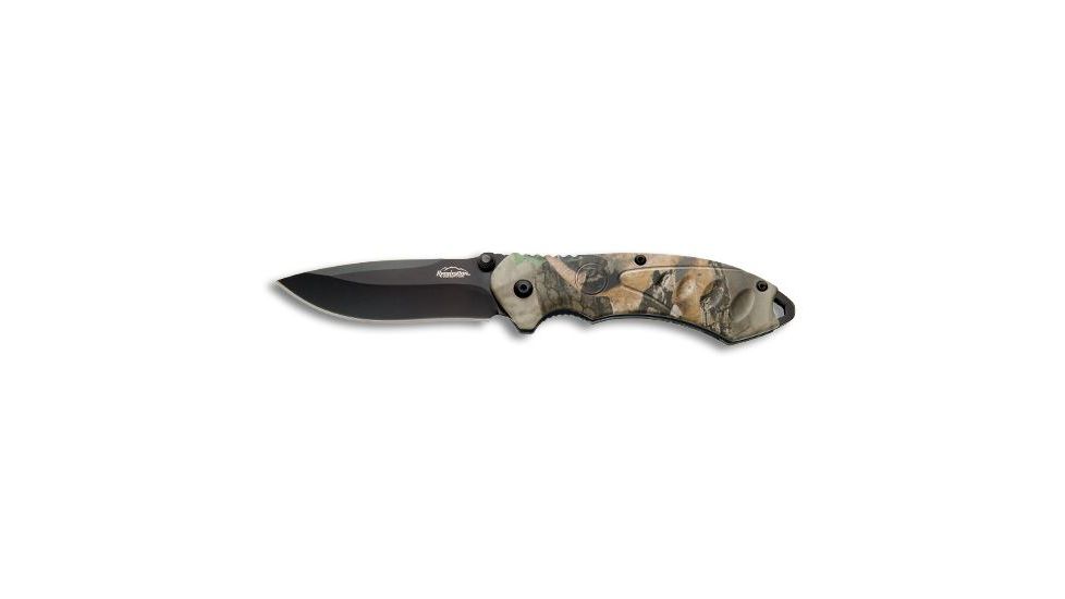 Remington Sportsman Series F.A.S.T. 2.0 Large Folding Knives, 3.62 in Blade Length, Mossy Oak Obsession Aluminum Handle R11618