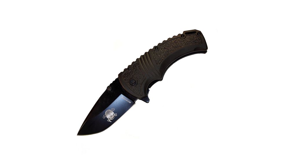 Renegade Tactical Steel Fat Boy G.I. Folder Assist Knive, 3.25in Blade, Form Fitted Rubber Handle w/ Belt Clip, RT156S