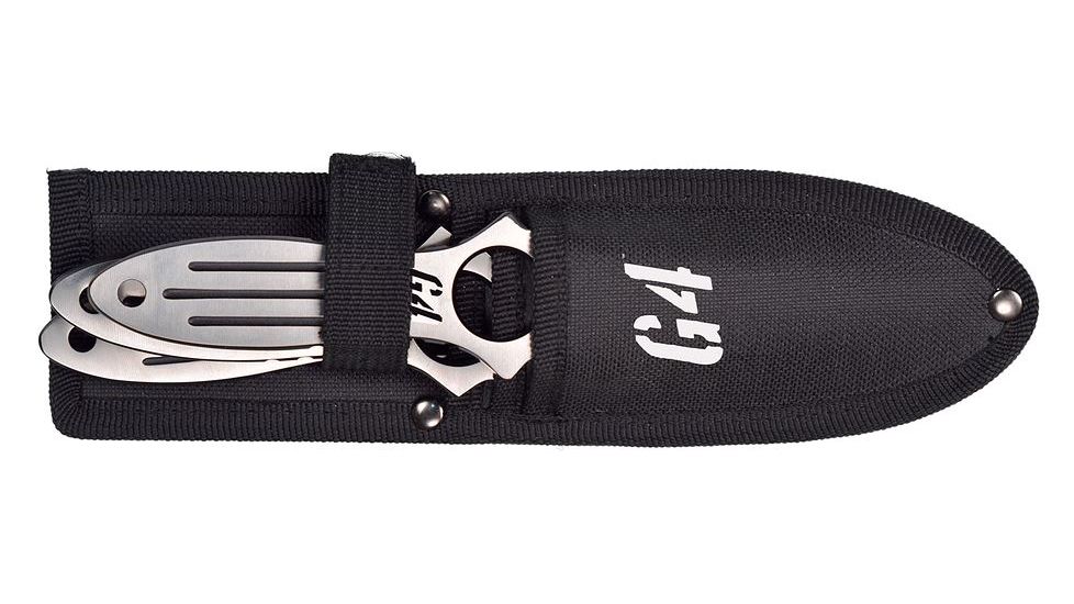 Renegade Tactical Steel G4 Stryker  Triple Set Thrower Knives, Silver RT129