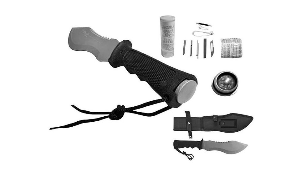 Renegade Tactical Steel Strike Force Survival 9in Knife, Silver RT101