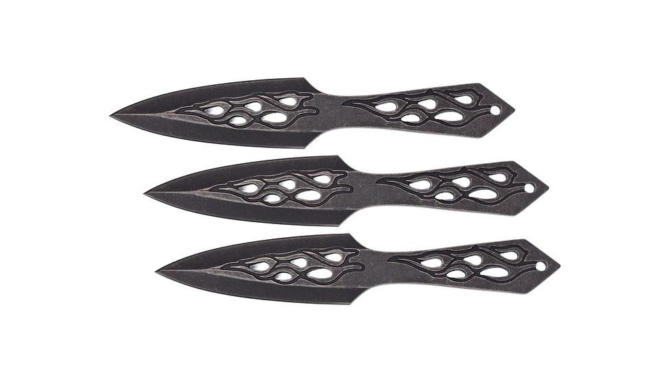 Renegade Tactical Steel Triple Set Throwing Knives, Silver RT127