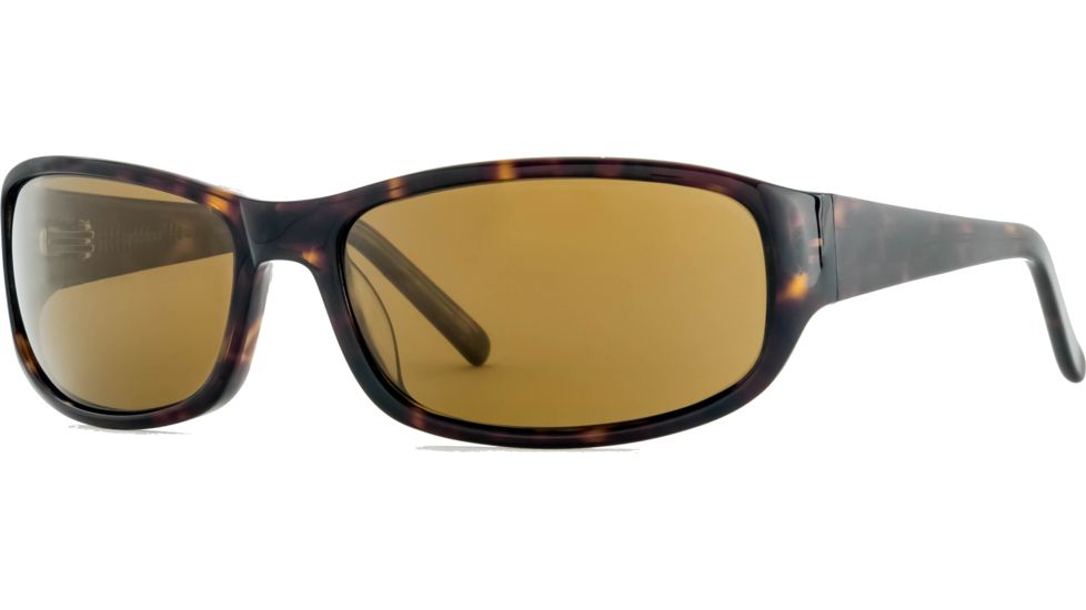 Reptile Sun Crocodile Sunglasses, Dark Tortoise Frame, Titanium Gold/Glass Lens, Polarized, CROGDT