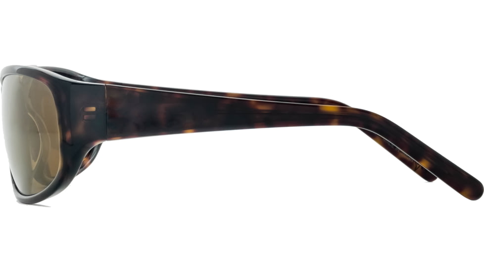 Reptile Sun Crocodile Sunglasses, Dark Tortoise Frame, Titanium Gold/Glass Lens, Polarized, CROGDT