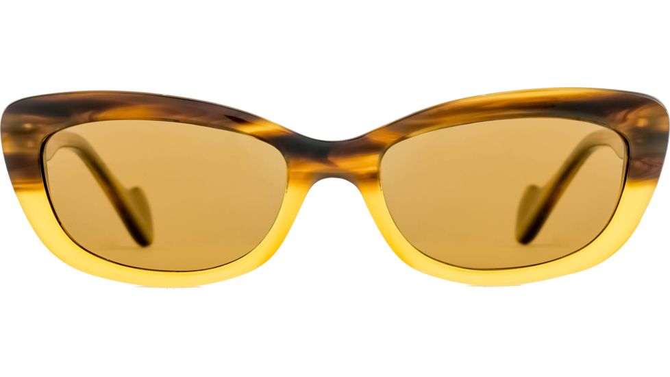 Reptile Sun Queen Sunglasses, Tortoise Fade Frame, Titanium Gold/Poly Lens, Polarized, QUEGTF