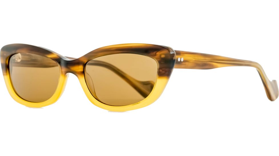 Reptile Sun Queen Sunglasses, Tortoise Fade Frame, Titanium Gold/Poly Lens, Polarized, QUEGTF