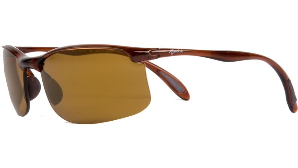 Reptile Sun Racerunner Sunglasses, Beer Brown Frame, Titanium Gold/Poly Lens, Polarized, RACGBE