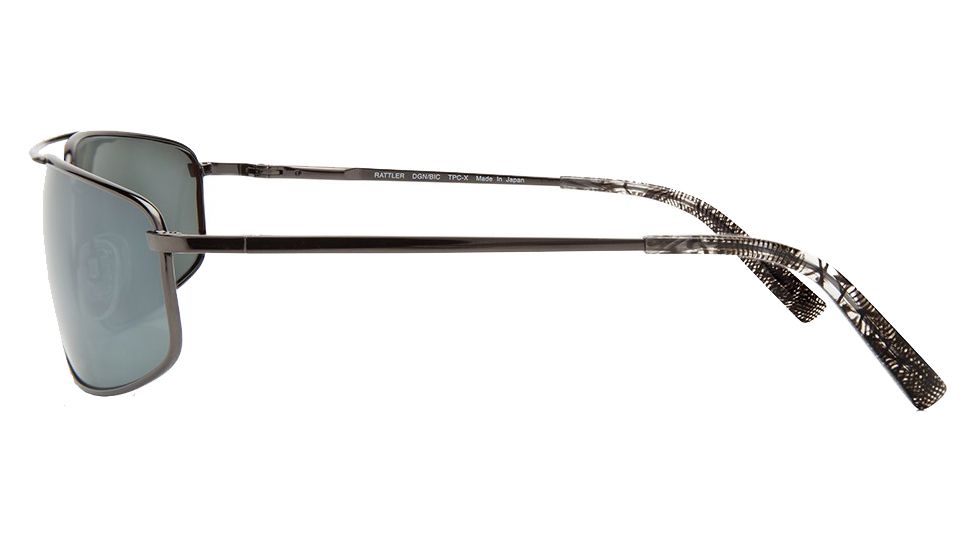 Reptile Sun Rattler Sunglasses, Dark Gunmetal Frame, Titanium Black/Glass Lens, Polarized, RATBIC
