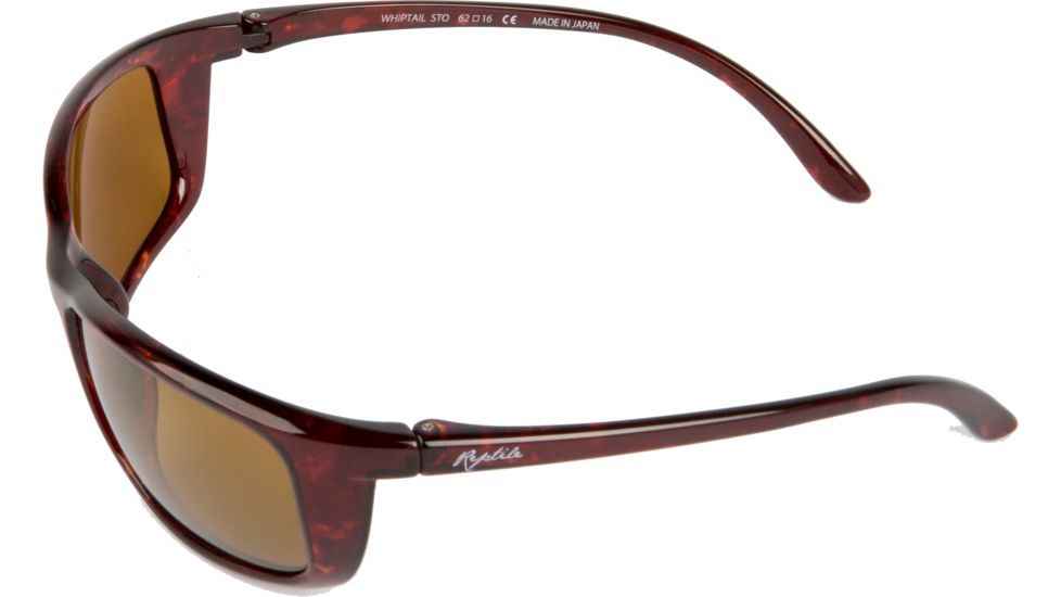 Reptile Sun Whiptail Sunglasses, Shiny Tortoise Frame, Titanium Gold/Poly Lens, Polarized, WHIGST