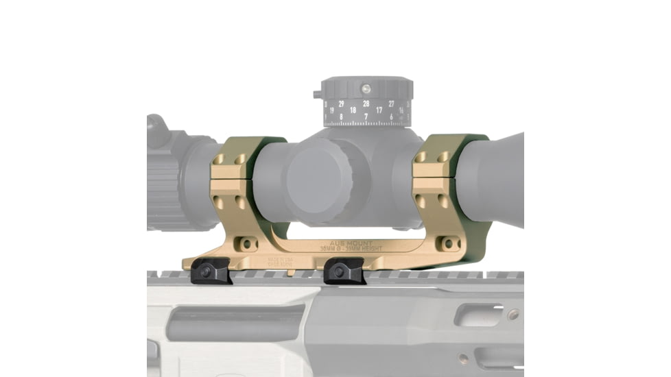 Reptilia AUS Rifle Scope Optic Mount, 34mm, Clear Anodized, 100-154