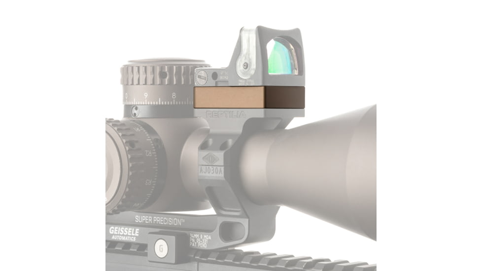 Reptilia ROF Riser for Trijicon RMR, 10mm, Type III Hardcoat Anodized, FDE Anodized, 100-086