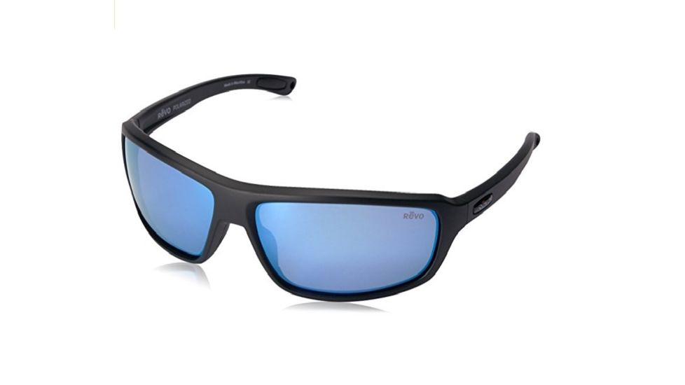 Revo Gust Single Vision Prescription Sunglasses, Matte Black Frame, Polarized, RE 4072X 11 BLSV
