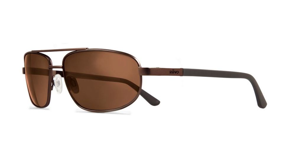 Revo Nash Single Vision Prescription Sunglasses, Brown Frame, Terra Lens, Polarized-RE1013-02BRSV