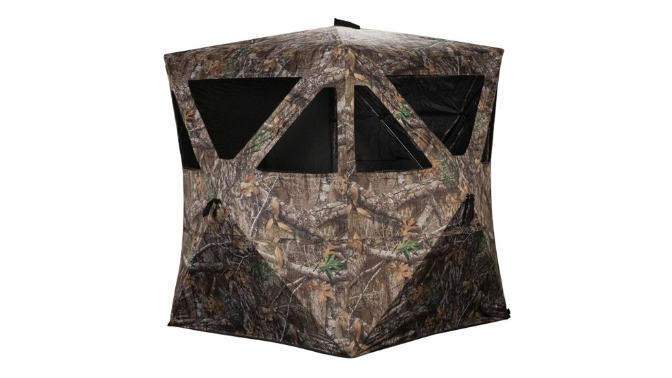 Rhino Blinds 100 Hunting Ground Blind RTE Hunting, Realtree Edge, 49.5inx49.5inx65in R100-RTE