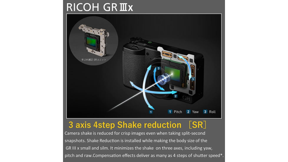 Ricoh GR IIIx Digital Camera, Black, 15286