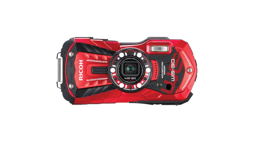 Ricoh WG-30W Digital Camera-16MP 1/2.3 Backlit CMOS Sensor, Vermilion Red 4608