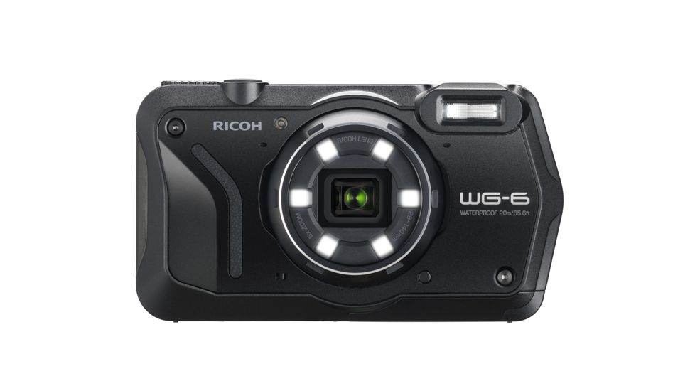 Ricoh WG-6 Digital Camera, 5X Optical Zoom, Black, 3843