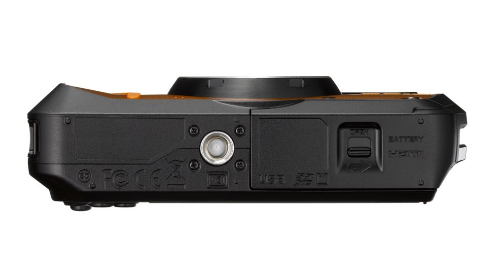 Ricoh WG-6 Digital Camera, 5X Optical Zoom, Orange, 3853