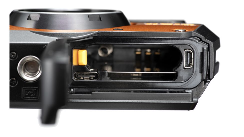 Ricoh WG-6 Digital Camera, 5X Optical Zoom, Orange, 3853