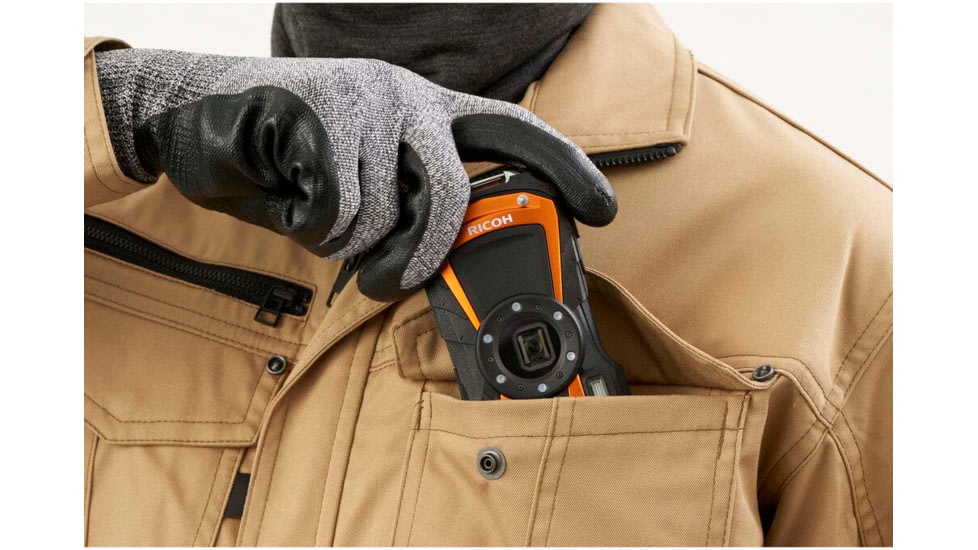 Ricoh WG-80 Digital Camera, Orange, Orange, 03128