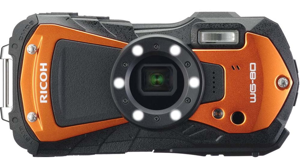 Ricoh WG-80 Digital Camera, Orange, Orange, 03128