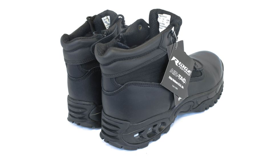 Ridge Outdoors 8003 Mid Side Zip Boot, Black, 15W 8003-15.0W