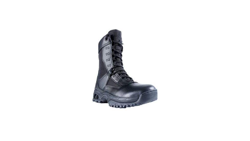 Ridge Outdoors Ghost Steel Toe Leather Boot,Zipper,Slip Resistant,10 Wide, Black 8010ST-10.0 WIDE