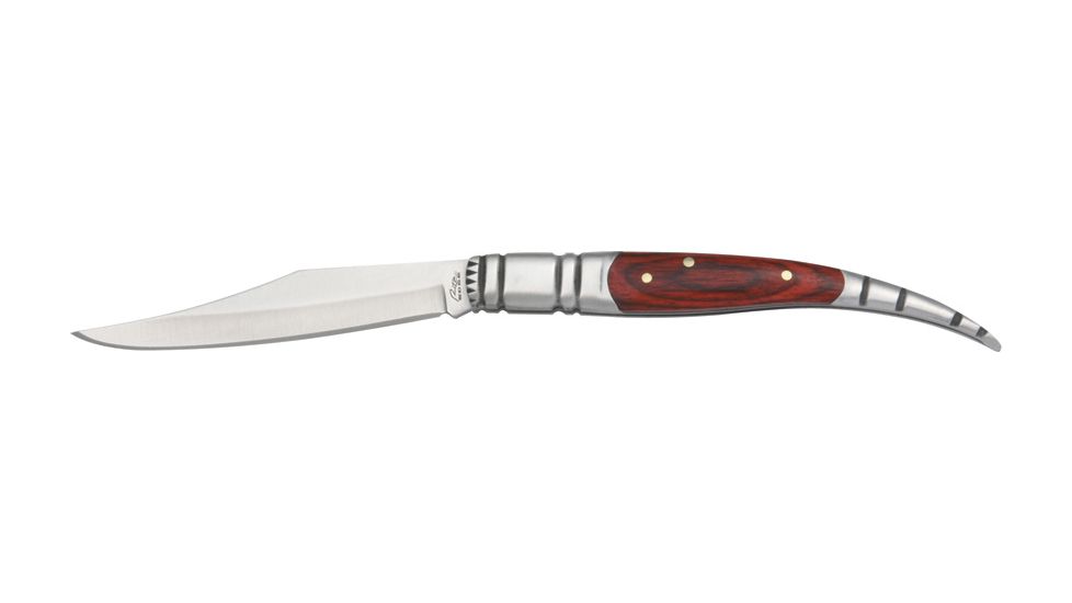 Rite Edge Spanish Toothpick Folder 4 1/8in. Knife, Stainless long clip blade, Reddish brown rich grain wood handle CN2106634