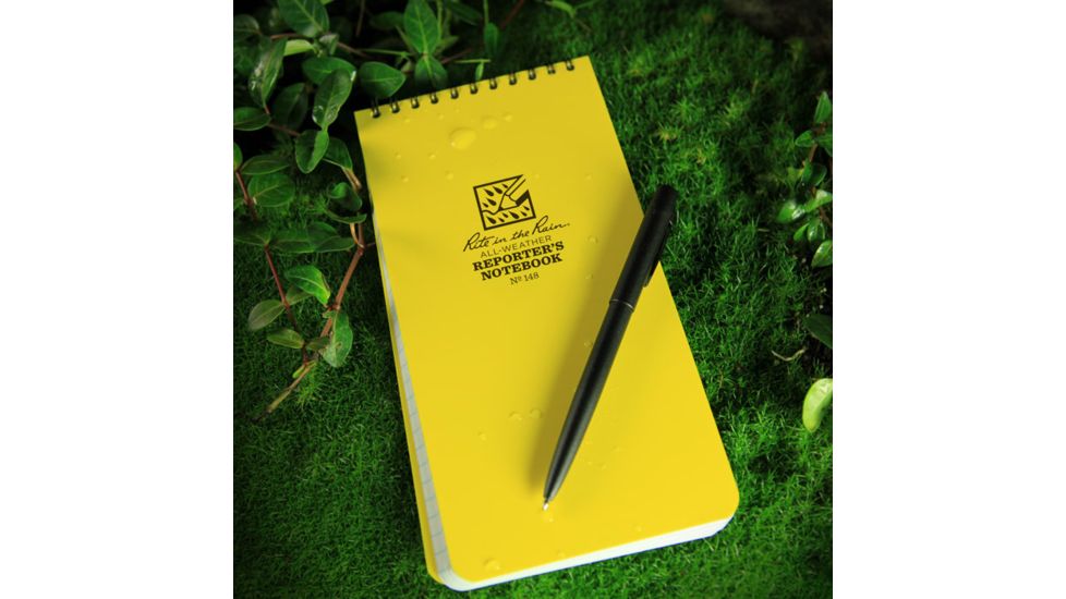 Rite in the Rain 4X8 NOTEBOOK - YELLOW - REPORTERS, Yellow, 4 x 8 148