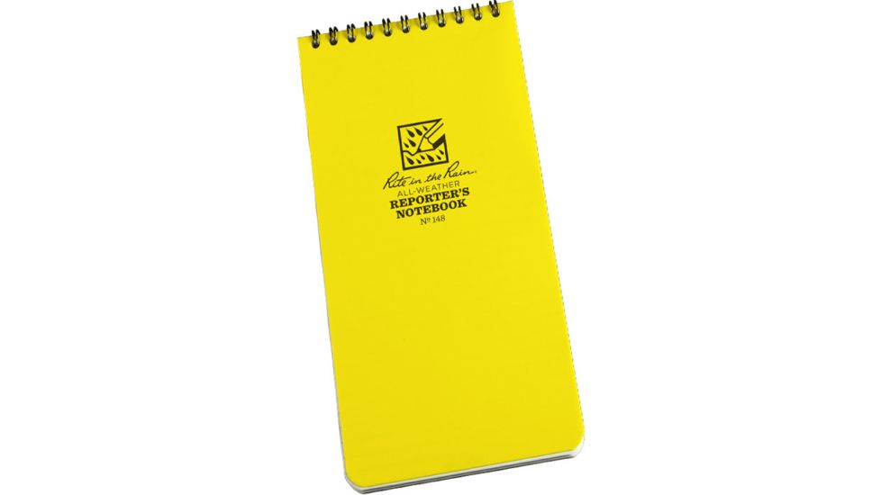 Rite in the Rain 4X8 NOTEBOOK - YELLOW - REPORTERS, Yellow, 4 x 8 148