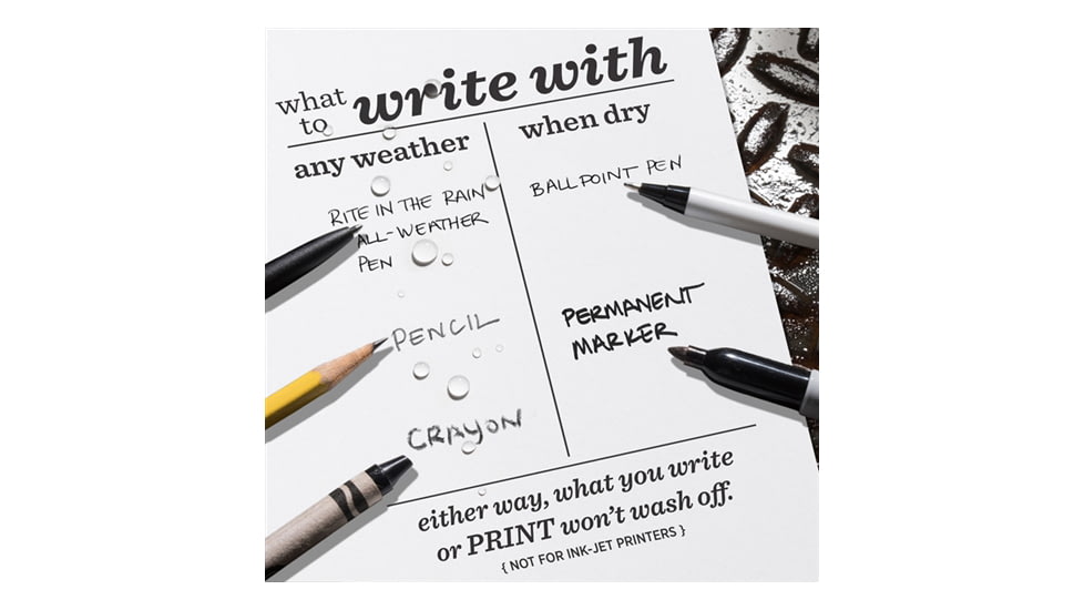 Rite in the Rain All-weather Card Stock Paper 8.5 X 11, 80 Multicolored Sheets, 100 Paper - HW8511M