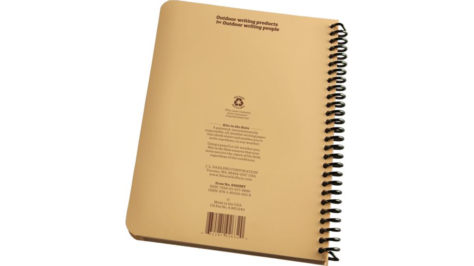 Rite in the Rain ANNUAL SPIRAL CALENDAR - TAN, Tan, 5 x 7 9263MT