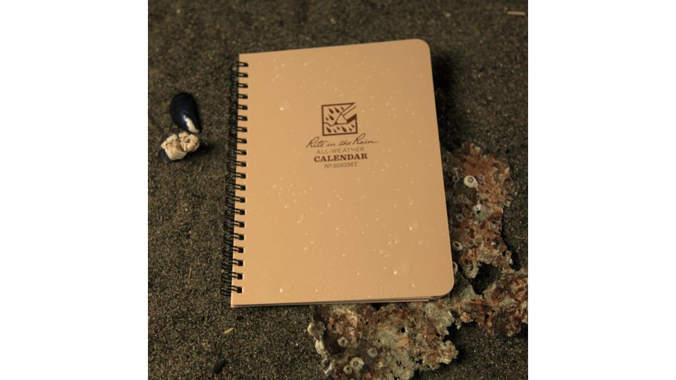Rite in the Rain ANNUAL SPIRAL CALENDAR - TAN, Tan, 5 x 7 9263MT