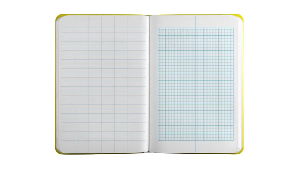 Rite in the Rain Bound Book,Poly Cover,4 3/4x7 1/2in,Metric Field,Yellow 360