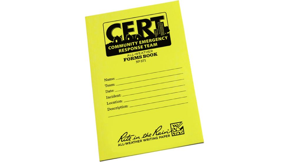 Rite in the Rain Cert Forms Book - 3 Pack, Yellow, 4 5/8 x 7 571FX