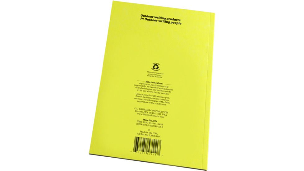 Rite in the Rain Cert Forms Book - 3 Pack, Yellow, 4 5/8 x 7 571FX
