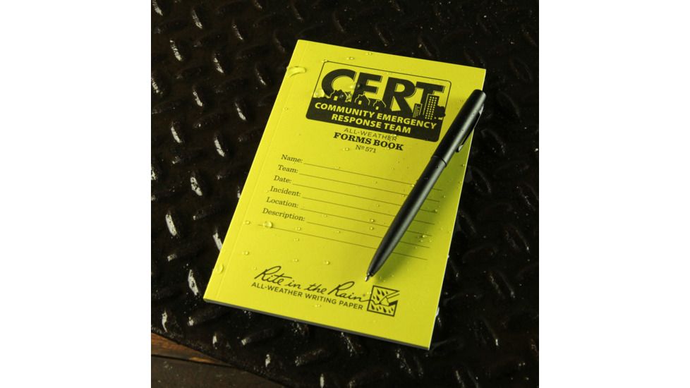 Rite in the Rain Cert Forms Book - 3 Pack, Yellow, 4 5/8 x 7 571FX