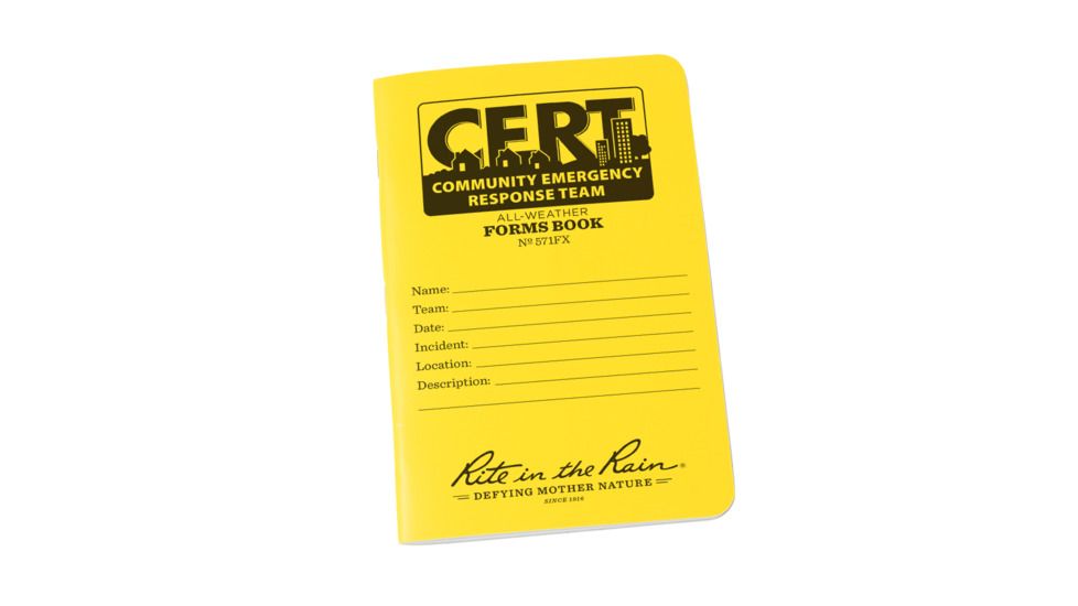 Rite in the Rain Cert Forms Book - 3 Pack, Yellow, 4 5/8 x 7 571FX